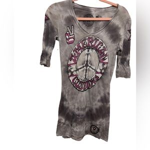 AFFLICTION PEACE ✌🏻 T-SHIRT SHORT DRESS